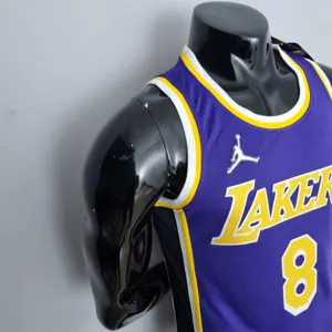 75th Anniversary BRYANT#8 Los Angeles Lakers Jordan Purple NBA Jersey 3