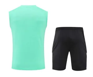 21-22 Arsenal vest training suit kit green 11