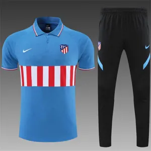 Atletico Madrid Polo sky blue with red and white 5