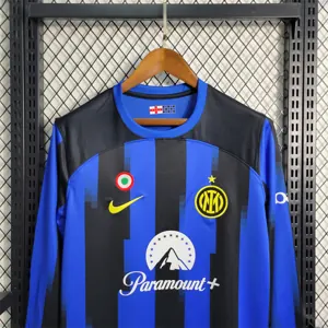 23-24 Inter Milan Home Long Sleeve Size S-4XL Soccer Jerseys 3
