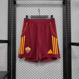 25-26 AS Roma home pants player version Shorts Football Uniform AAAAJerseys Dropshipping Yupoo