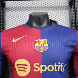 24-25 Barcelona Home Long Sleeve Kit Player Version Shirt Sport AAAAJersey Yupoo 6