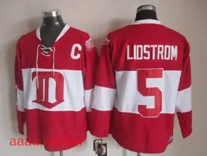 Red Wings retro ice hockey jersey M-3XL 底特律红翼队复古冰球服 4
