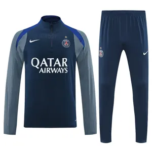 25-26 PSG Navy Training Long Football Player Version Tracksuits