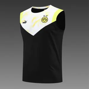 22-23 Dortmund vest training suit kit black and white 6