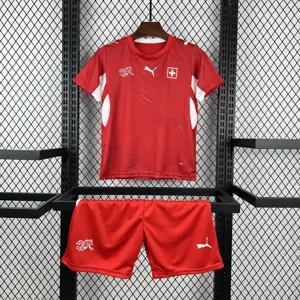 2026 World Cup Switzerland Home Kids Soccer Shirt Kit Fan Version