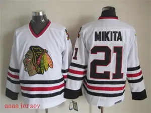 Chicago Blackhawks retro ice hockey jersey M-3XL 芝加哥黑鹰队复古冰球服 1