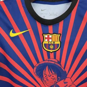 25-26 Barcelona x One Piece Luffy Special Edition Kid Kits Youth Apparels AAAAJersey Wholesale 2