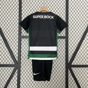 24-25 Sporting Lisbon Home Kid Kits Youth Apparels Football AAAAJersey Yupoo 5