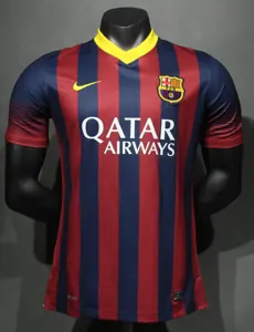 13-14 Barcelona Home Retro Kit Vintage Player Version Sino Shirt AAAAJersey Dropship Yupoo