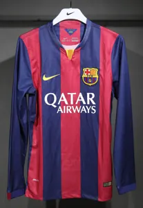 14-15 Barcelona Home Retro Kit Vintage Player Version Long Sleeve Shirt AAAAJersey Dropship Yup