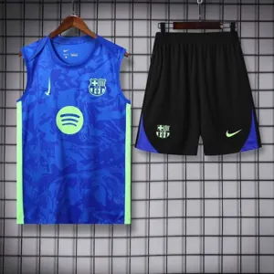 25-26 Barcelona Blue Training Kit Football Vest Suits