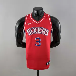 Rookie Philadelphia 76ers Iverson #3 red NBA Jersey