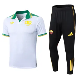 25-26 Roma Shirt Third Away Kit Black Trousers Training Suit
