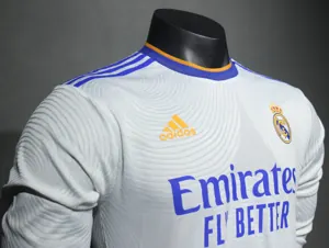 21-22 Real Madrid Home Retro Kit Vintage Player Version Long Sleeve Shirt AAAAJersey Dropship Y 6