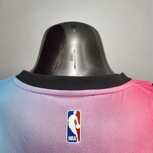 New Miami Heat ADEBAYO#13 City Edition Pink Blue Gradient Color 2