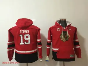 Chicago Blackhawks kids hoodie ice hockey jersey SM-LXL 芝加哥黑鹰队童装带帽衫冰球服 2