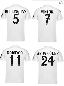24-25 Real Madrid Home Kit Player Version Shirt With All Kind of Badges Soccer AAAAJerseys Yupo 19