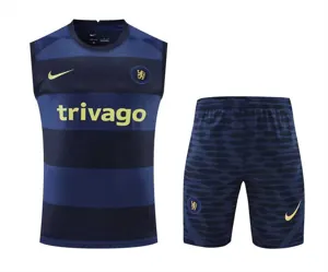 22-23 Chelsea vest training suit kit royal blue 10