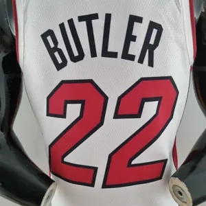 75th Anniversary Miami Heat BUTLER#22 White NBA Jersey 7
