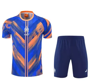 25-26 Marseille Blue&Orange Training Kits Football Tracksuits
