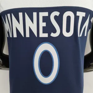 75th Anniversary Minnesota Timberwolves Russell #0 Royal Blue NBA Jersey 2