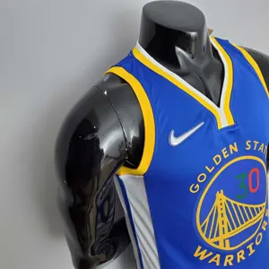 75th Anniversary Golden State Warriors Curry #30 Mexico Edition Blue NBA Jersey 6