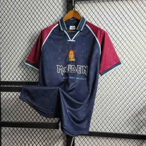 99-00 West Ham Iron Maiden Home Retro Kit Vintage Shirt Sport AAAAJersey Yupoo 3