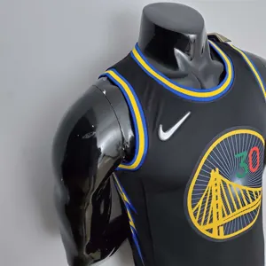 2022 75th Anniversary Golden State Warriors Curry #30 Mexico Edition Black NBA Jersey 5
