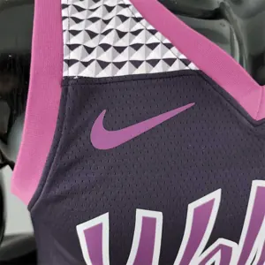 Minnesota Timberwolves ROSE#25 Black and Purple NBA Jersey 7