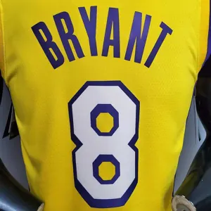 Bryant #8 Lakers V-neck City Edition yellow 3