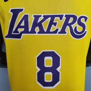 Bryant #8 Lakers Commemorative Edition Round neck yellow1684437008000 1