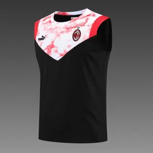 22-23 AC Milan vest training suit kit black red 15