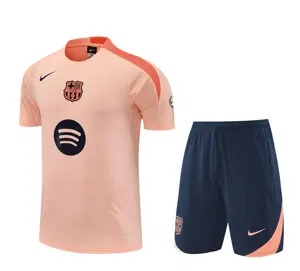25-26 Barcelona Gold Training Kits Football Tracksuits