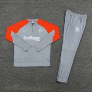 23-24 Inter Milan Long Sleeve Kits Grey Zipper Training Suits Jersey Supplier Yupoo 2