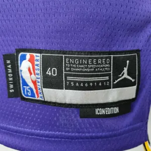 75th Anniversary BRYANT#24 Los Angeles Lakers Jordan Purple NBA Jersey 7