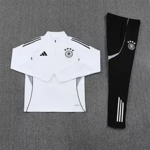 25-26 Germany White Training Kits Long Football Tracksuits 2