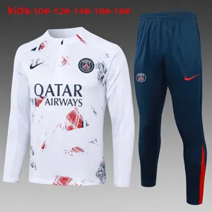 24-25 PSG Kids Long Sleeve Training Suit Football Shirts