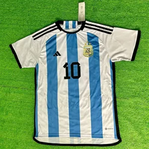 2022 Argentina World Cup Champion Messi #10 First Anniversary Special Edition Soccer Jersey 4