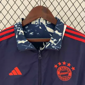 23-24 Bayern Reversible Windbreaker Gray&Navy Double-Sides Jacket Soccer Jerseys For Sale 2