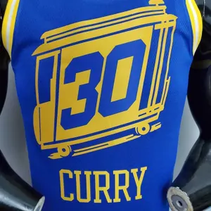 Tram version CURRY#30 Golden State Warriors blue 1
