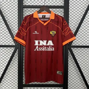 99-00 Roma Home Retro Kit Vintage Shirt AAAAJersey Dropship Yupoo