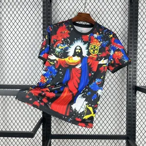 2025 Brazil Cristo Redentor Colorful Special Edition T-Shirt Football Apparels Soccer AAAAJerse