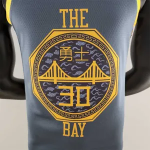 2018 Curry#30 Golden State Warriors Grey NBA Jersey 8