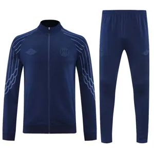 25-26 PSG Navy Football Tracksuits Long Jacket Suits