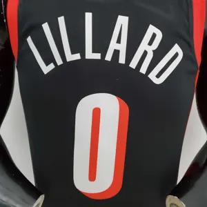 2022 Season Lillard #0 Trail Blazers Urban Edition Black NBA Jersey 8