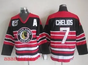 Chicago Blackhawks retro ice hockey jersey M-3XL 芝加哥黑鹰队复古冰球服 10