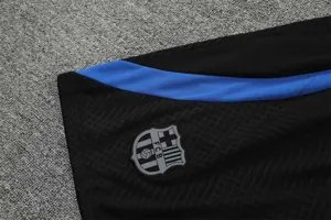 22-23 Barcelona Training Suit Short Sleeve Kit Black Grey 14