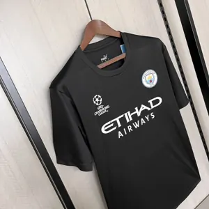 23-24 Manchester City Champion League Black Shirt Football AAAAJersey Yupoo 4