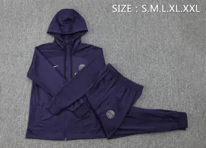 23-24 PSG Navy Hoodie Jacket Suits Long Sleeve Zipper Tracksuit Cheap Jerseys Yupoo 2